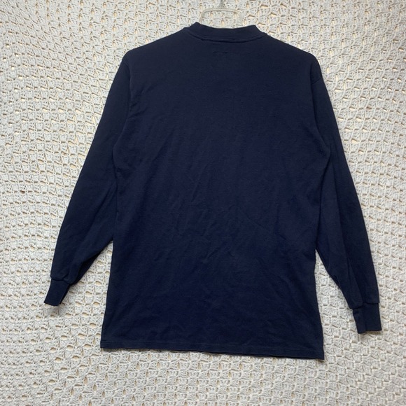 Wrangler FR Riggs Workwear Henley Shirt M-Reg Blue Flame Resistant Long Sleeve - Picture 3 of 9